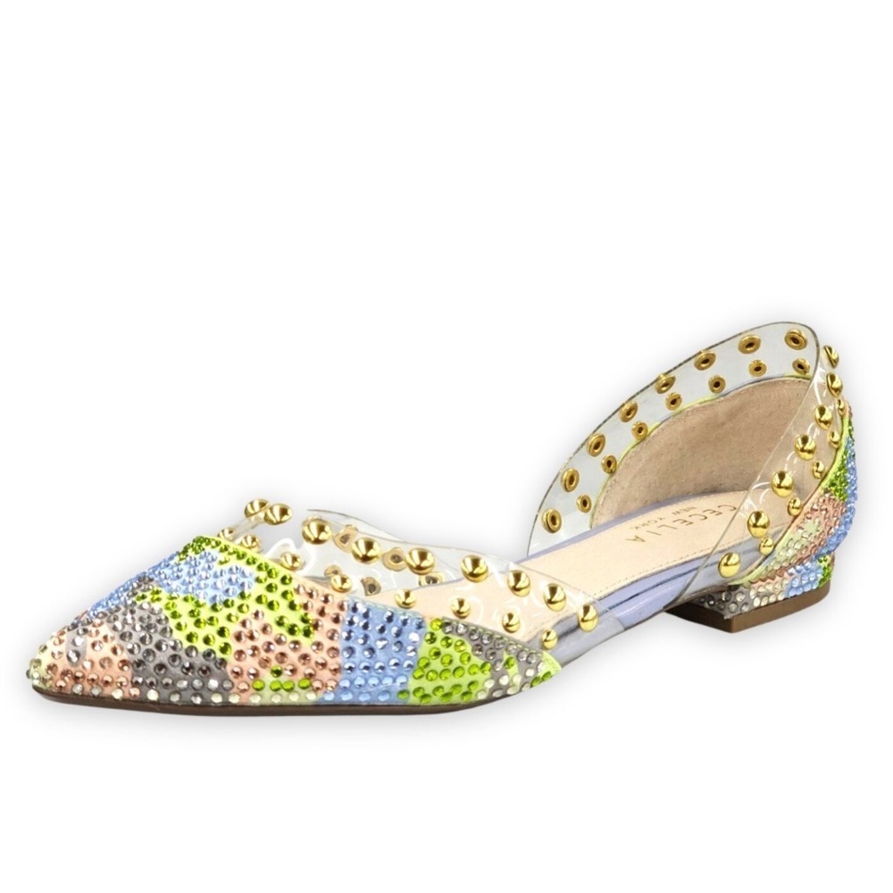 Cecelia New York Min Pastel Camo Rhinestone Flats